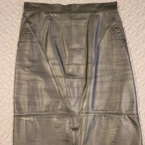 Vintage Black Leather Skirt